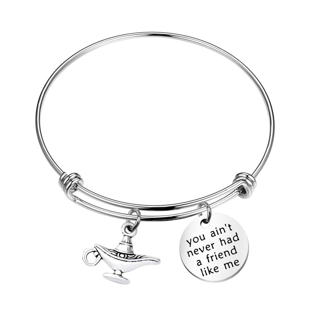 [Australia] - AKTAP Aladdin Gift You Ain’t Never Had A Friend Like Me Genie Inspired Quote Bracelet  Magic Lamp Gift for Her 