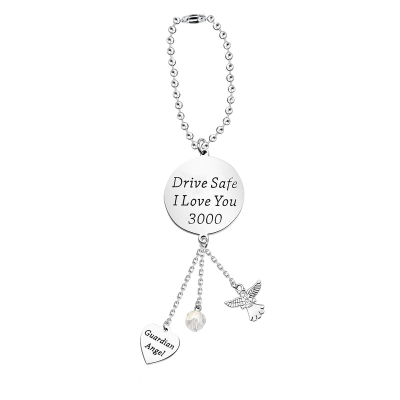 [Australia] - MAOFAED Drive Safe Gift Drive Safe Rearview Mirror Hanging Guardian Angel Car Charm New Driver Gift Gift for Girlfriend Daughter Wife Drive Safe Hanging 