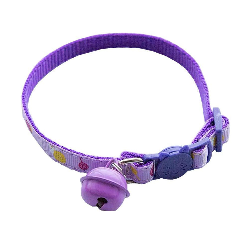 [Australia] - Kizasu Cute Lolita Cat Buckle Bell Choker Harajuku Collar Bracelet Necklace Cosplay for Girls Women Purple(Lollipop ） 