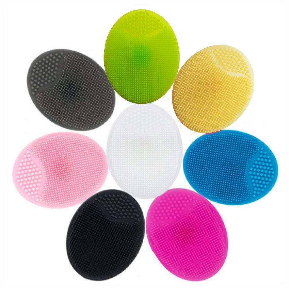 [Australia] - ReNext 8pcs Soft Silicone Face Cleanser Handheld Mat, Silicone Face Brush,Exfoliator Face Cleansing, for Daily Facial Cleaning, 8 colors 