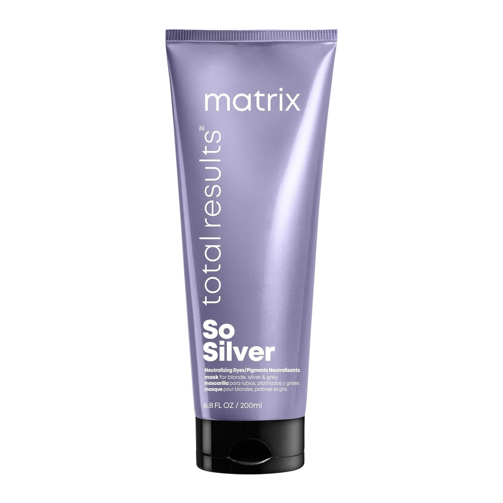 [Australia] - MATRIX Total Results So Silver Deep Conditioning Triple Power Toning Hair Mask | Repairs Damaged Blonde & Silver Hair | for Color Treated Hair | 6.8 Fl Oz 