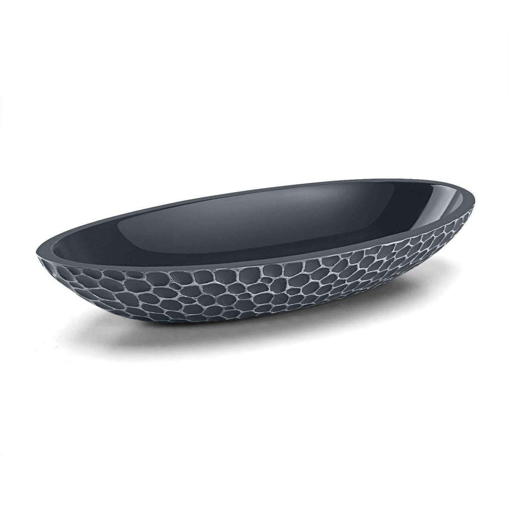 [Australia] - Emibele Jewelry Tray, Honeycomb Resin Jewelry Organizer for Ring, Earring, Necklace, Bracelet, Watches, Hairpin, Trinkets, Vanity, Desktop Decorative Bowl - Gray 