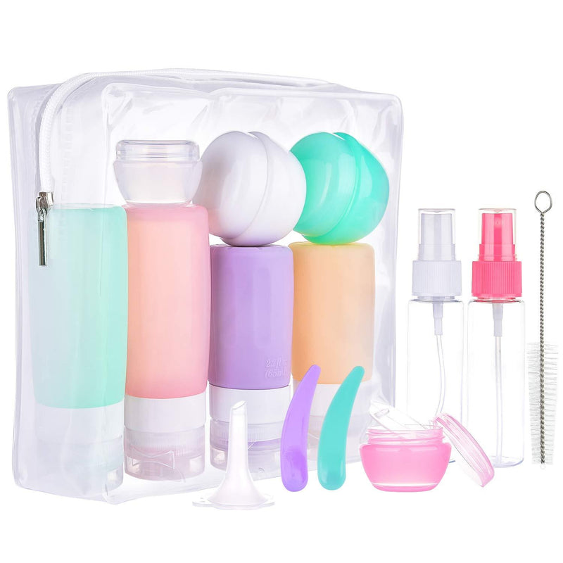 [Australia] - 16 Pack Travel Bottles Set for Toiletries, Morfone TSA Approved Travel Containers Leak Proof Silicone Squeezable Travel Accessories 2oz 3oz for Shampoo Conditioner Lotion Body Wash ( BPA Free ) 