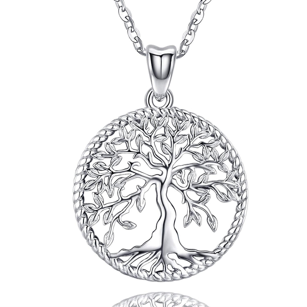 [Australia] - Odinstone Tree of Life Necklace, Sterling Silver Pendant for Women Girls, Best Jewelry Gifts for Mom/Wife/Grandma/Girlfriend(with Fine Gift Box) 