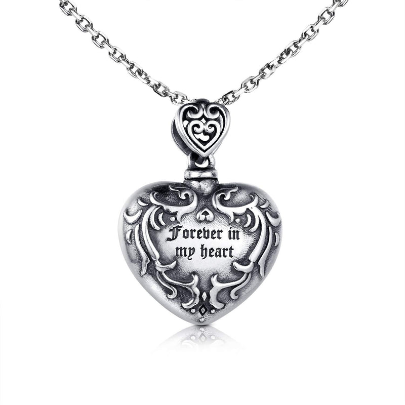 [Australia] - STROLLGIRL | “Forever in My Heart” Sterling Silver Urn Memorial Necklace | Cremated Ashes Pendant Holder Forever in my heart 