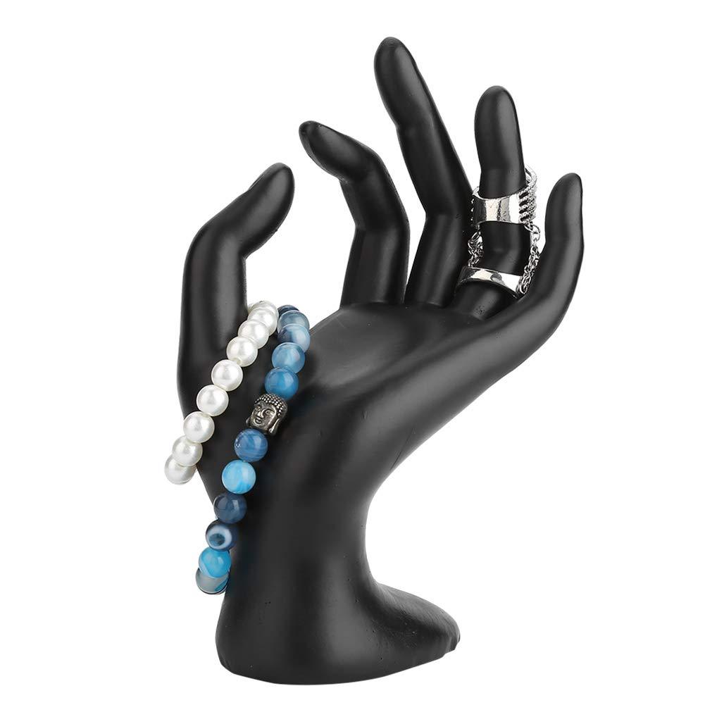 [Australia] - Xinwoer 【𝐂𝐡𝐫𝐢𝐬𝐭𝐦𝐚𝐬 𝐃𝐞𝐚𝐥𝐬】 Black OK-Hand-gestured Rings Display Stand for Jewelry(Black Resin) 