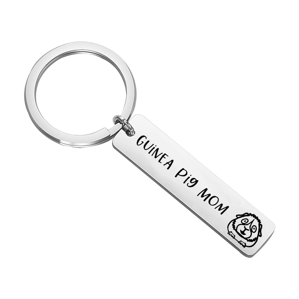 [Australia] - KUIYAI Guinea Pig Mom Keychain Cute Cavy Keyring Funny Guinea Pig Lover Gift Guinea Pig Keychain 