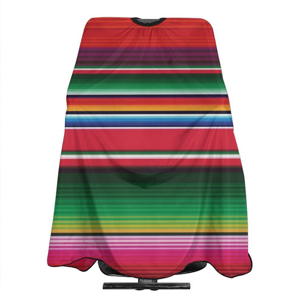 [Australia] - Colorful Mexican Blanket Stripes Thick Salon Barber Cape Waterproof Haircut Cape Premium Professional Hair Cutting Cape Durable Shampoo-proof Barber Hairdressing Cape 