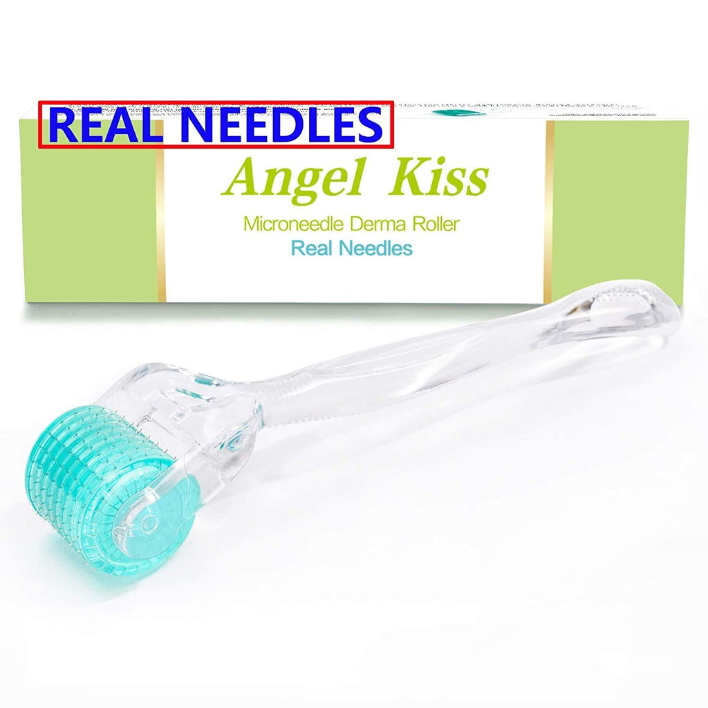 [Australia] - REAL Needles - Angel Kiss Derma Roller 192 Micro Needle 0.3mm Individual Stainless Steel Microneedles Cosmetic Instrument Microdermabrasion Tool - Includes Storage Case 