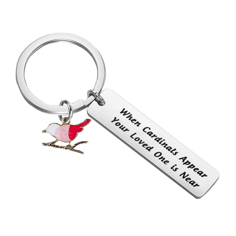[Australia] - PLITI Memorial Cardinal Gift When Cardinals Appear Your Loved One is Near Keychian with Red Bird Charm Sympathy Gift Cardinals Key2 