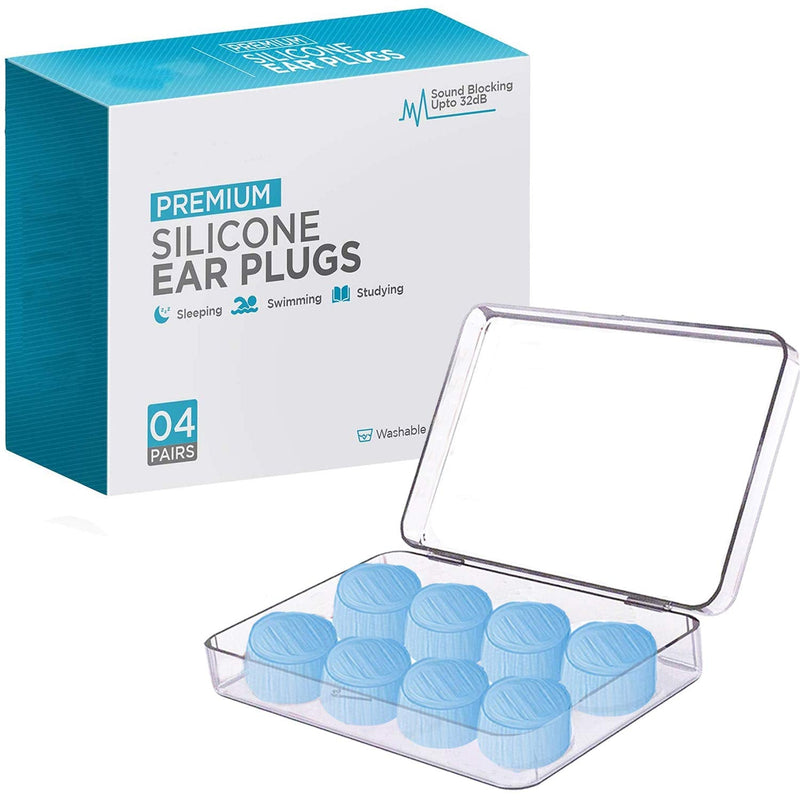 [Australia] - Ear Plugs for Sleeping, Reusable Silicone Moldable Noise Cancelling Sound Blocking Reduction Earplugs for Swimming, Snoring, Concerts, Shooting, Airplanes, Musicians, 32dB Highest NRR 