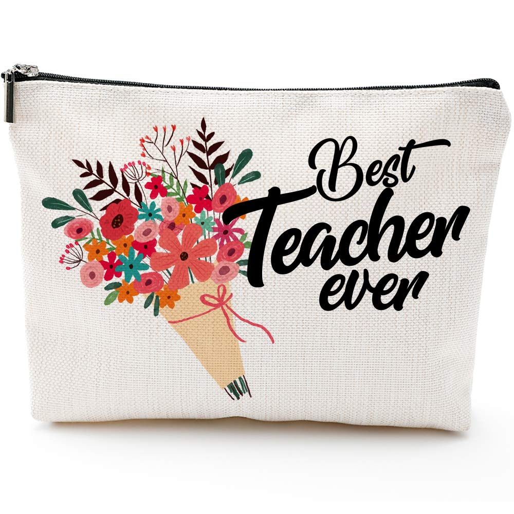 [Australia] - Teacher Makeup Bag,Teacher Cosmetic Bag,Teacher Appreciation Gifts for Women,Best Teacher Gift Teacher Makeup Bag,Teacher Thank You Gifts, Preschool,Elementary,Waterproof Cosmetic Bag 