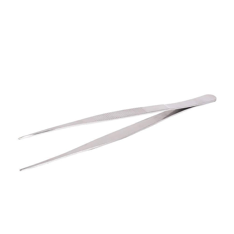[Australia] - Utoolmart 1Pcs 200mm Lenght Stainless Steel Straight Pointed Tweezers with Serrated Tip 