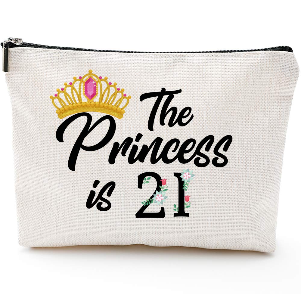 [Australia] - 21th Birthday Gifts for Her, 1998 birthday gifts,for Daughter, Sisters,Friends, princess 21st birthday, Fun Makeup Bag Gifts 