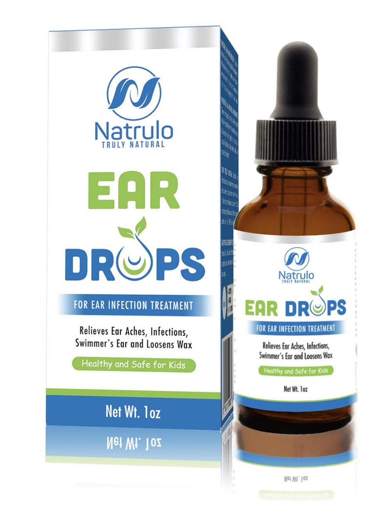 [Australia] - Natrulo Natural Ear Drops for Ear Infection Treatment - Homeopathic, Herbal Eardrops for Adults, Children & Pets - Relieves Ear Aches, Infections, Swimmer's Ear, Loosens Wax - Kids Safe, Made in USA 