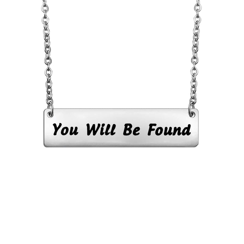 [Australia] - BAUNA You Will be Found Bar Necklace Dear Evan Hansen Broadway Musical Inspired Theater Gift Actor Gift You will be found necklace 