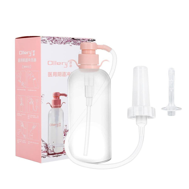 [Australia] - Vaginal Cleansing Irrigation Device, Vagina Irrigator Anal Douche Enema Syringe Colonic Reusable Vaginal Washing Device(#1) 