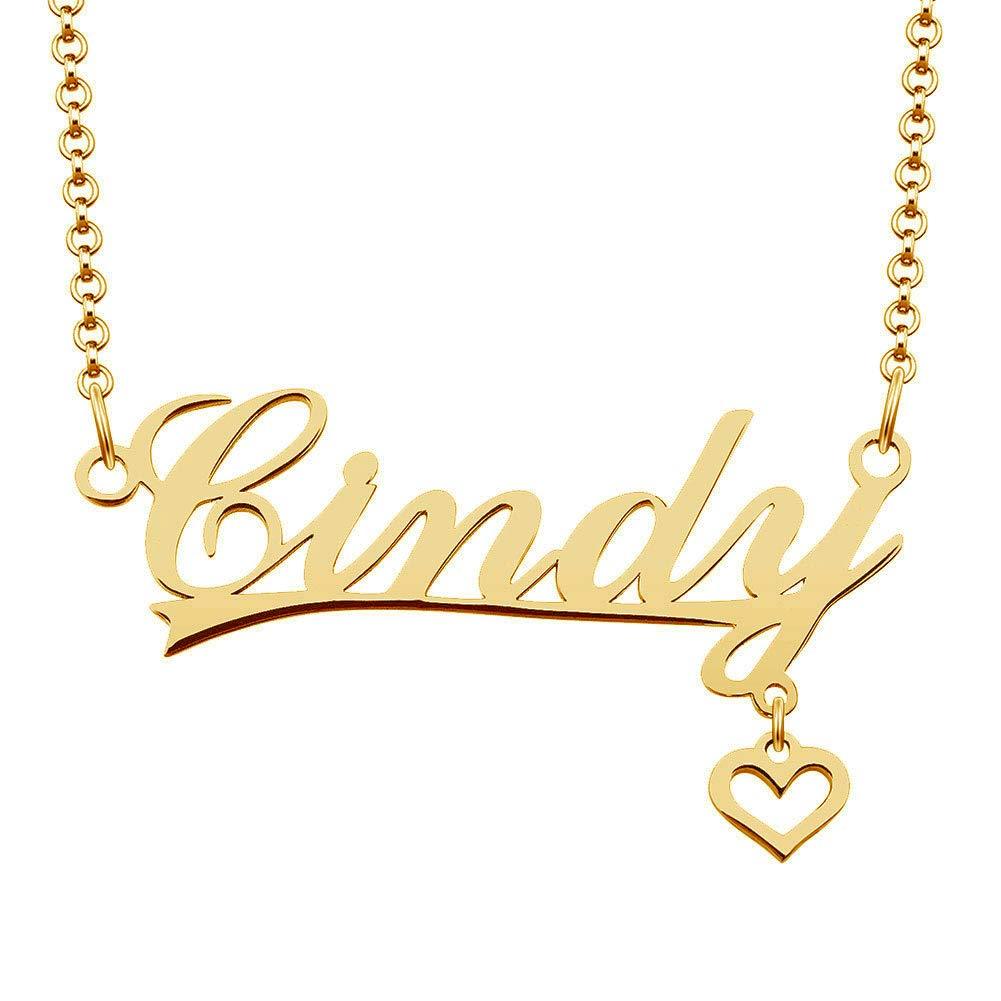 [Australia] - Infinite Memories Personalized Name Necklace Gold Customized Pendant Costom Cindy 