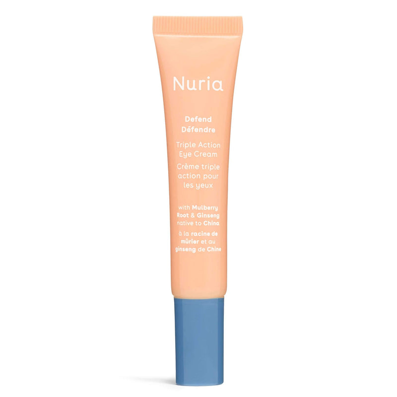 [Australia] - Nuria Beauty | Defend Triple Action Eye Cream with Mulberry Root & Ginseng to Help Improve Dark Circles, Wrinkles and Fine Lines | 15 mL | Clean Beauty, Cruelty-Free & Vegan 