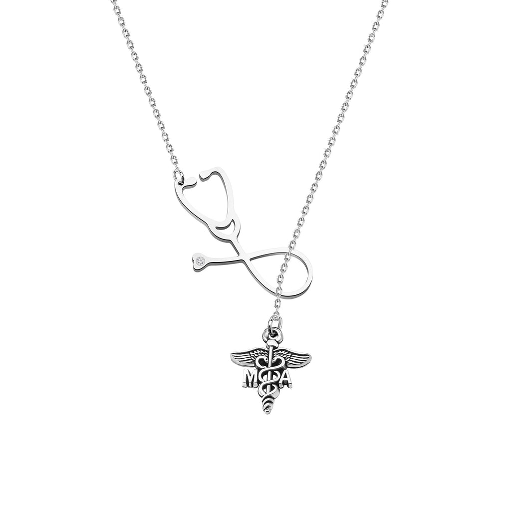 [Australia] - Lywjyb Birdgot MA Medical Assistant Gift Medical Assistant Graduation Gift She Believed She Could So She Did Keychain Med School MA Graduation Gift MA Y-Necklaces 