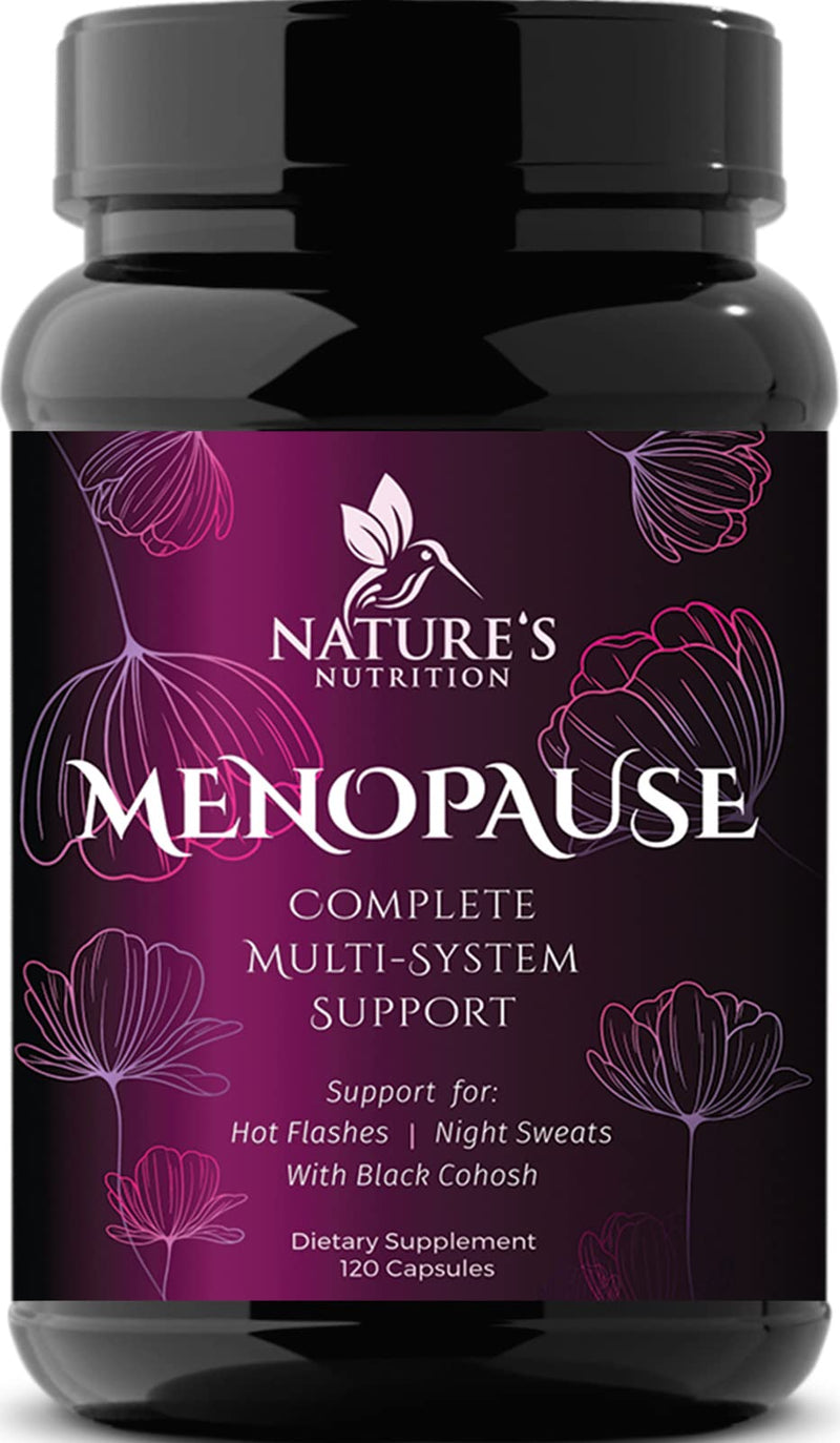 [Australia] - Menopause Supplements for Women - Black Cohosh for Menopause Relief - Hot Flashes, Night Sweats, and Mood Support - Extra Strength Menopause Supplement Complex - USA Formulated, Non-GMO - 60 Capsules 