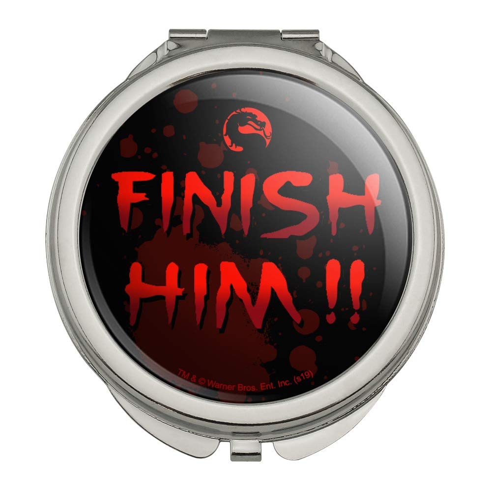 [Australia] - Mortal Kombat Klassic Finish Him Compact Travel Purse Handbag Makeup Mirror 