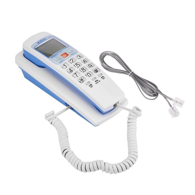 [Australia] - Trimline Corded Landline Phones with Caller ID & Backlit Dial, 30 Group Call Number Storage Inquiry, Crystal Big Button Fashion Extension Telephone for Home Office(White) White 