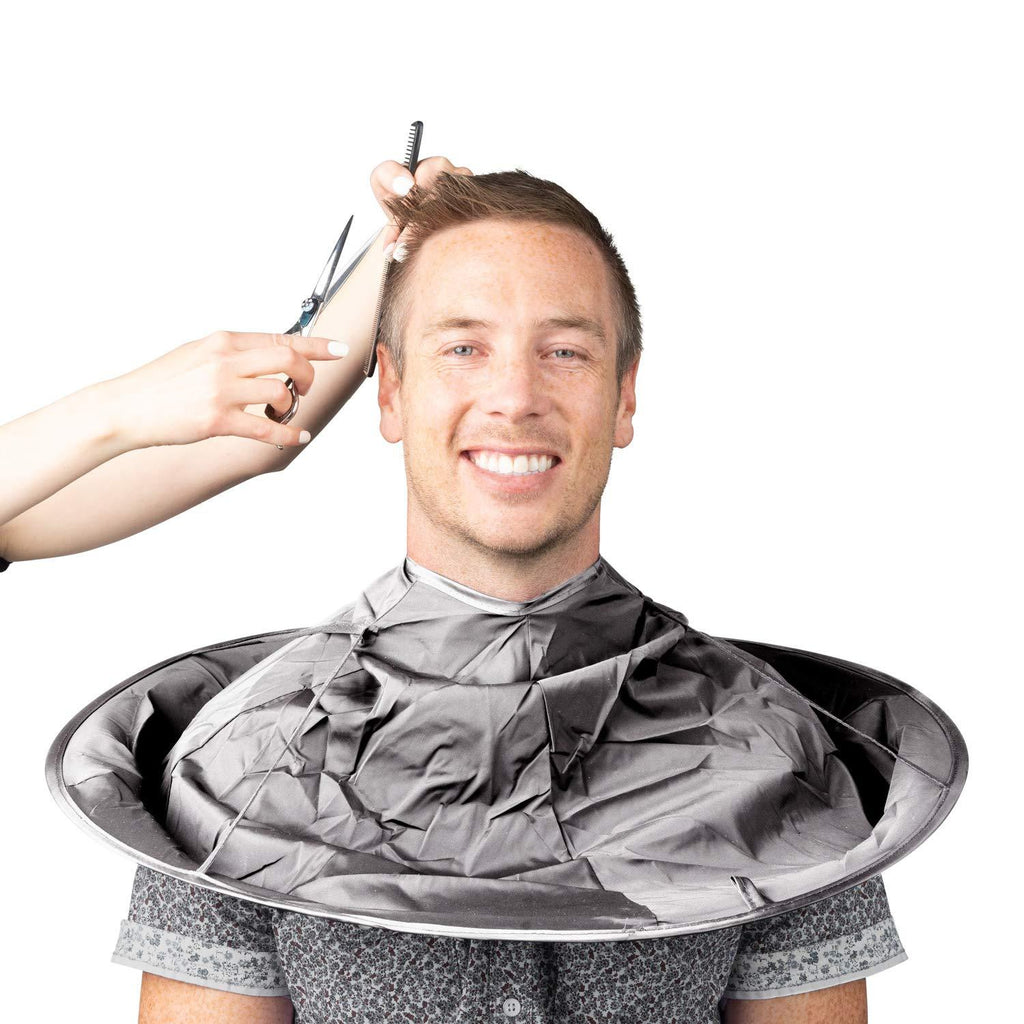 [Australia] - Umbrella Hair Catcher, 2-Pack Haircutting Drape - Silver 