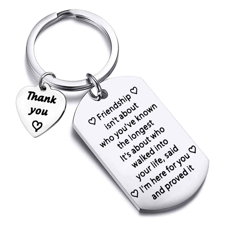 [Australia] - FUSTMW Friends Thank You Gift Friends Keychain I Feel So Lucky That My Friend is You Friendship Jewelry Going Away Gifts I am here for you 