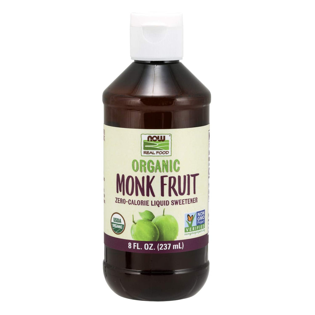 [Australia] - NOW Foods, Certified Organic Monk Fruit Liquid, Zero-Calorie Liquid Sweetener, Non-GMO, Low Glycemic Impact, 8-Ounce 8 Fl Oz (Pack of 1) 