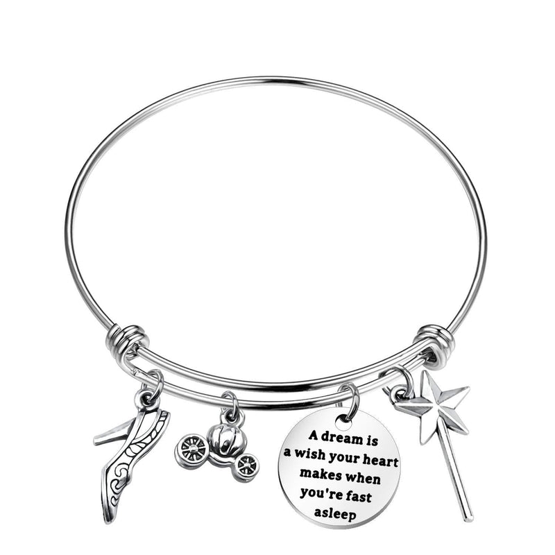 [Australia] - ENSIANTH Dream Princess Bracelet A Dream is A Wish Your Heart Makes When You're Fast Asleep Nursery Gift Dream Bracelet 