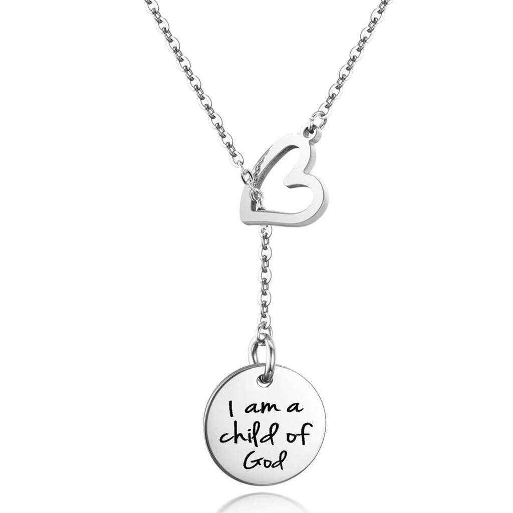 [Australia] - UOIPENGYI Girl's Necklace I Am a Child of God Necklace Children's First Communion or Baptism Necklace Christian Prayer Charm Faith Religious Jewelry for Teens 