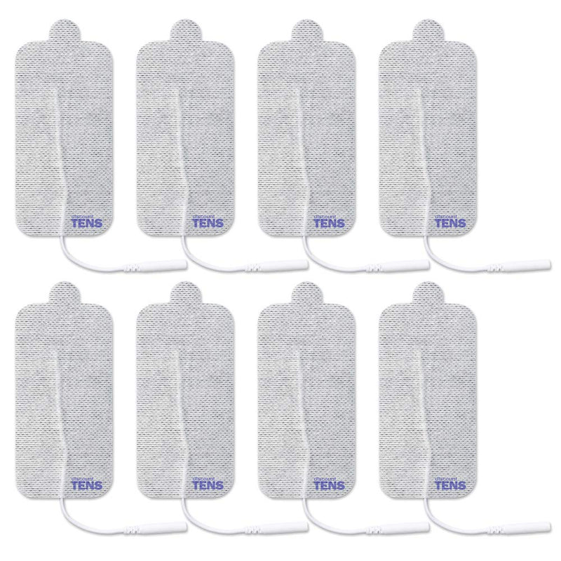 [Australia] - Discount TENS, EMPI Compatible TENS Electrodes, 8 Premium Replacement Pads for EMPI TENS Units. (2 inch x 4inch) 2" x 4" 