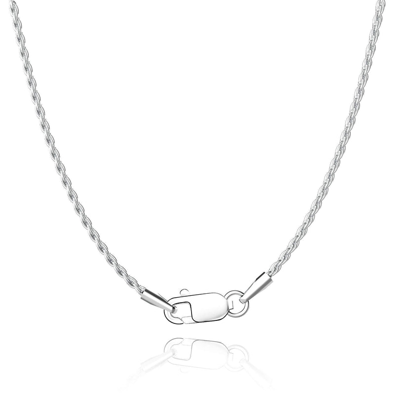 [Australia] - Jewlpire Diamond Cut 925 Sterling Silver Chain Rope Chain Italian Silver Necklace Chain for Women Men Super Shiny Durable 1.35mm Size 16,18, 20, 22, 24 Inches Shiny Silver 18.0 Inches 