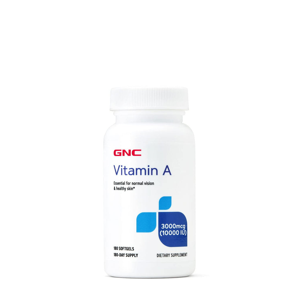 [Australia] - GNC Vitamin A 3000mcg (10000IU), 180 Softgels, Promotes Normal Vision and Healthy Skin 