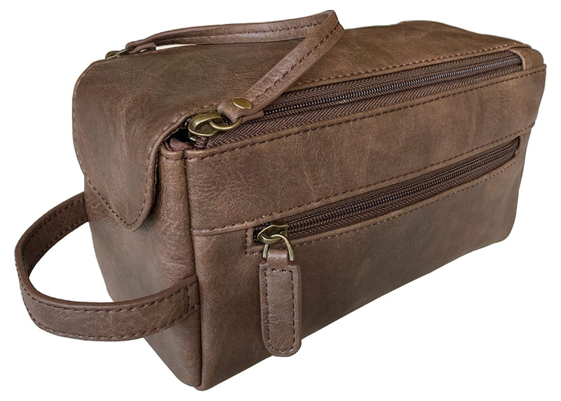 [Australia] - Calissimo Travel Tote Bag - Double Zipper Dopp Kit - Shaving Kit. Large Capacity Toiletry Bag 