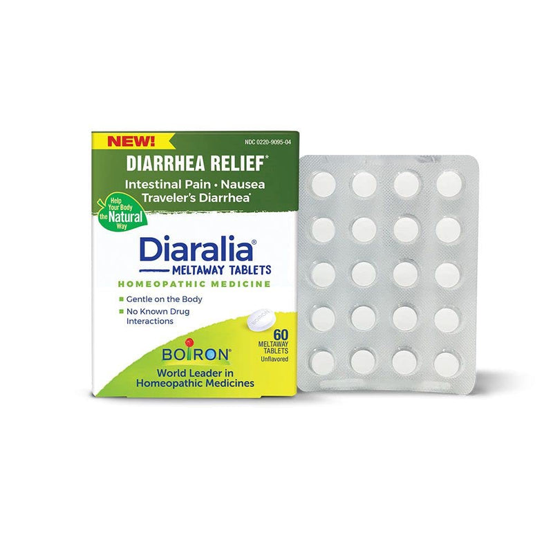 [Australia] - Boiron Diaralia Tablets for Diarrhea Relief, Gas, Bloating, Intestinal Pain, and Travler's Diarrhea - 60 Count 