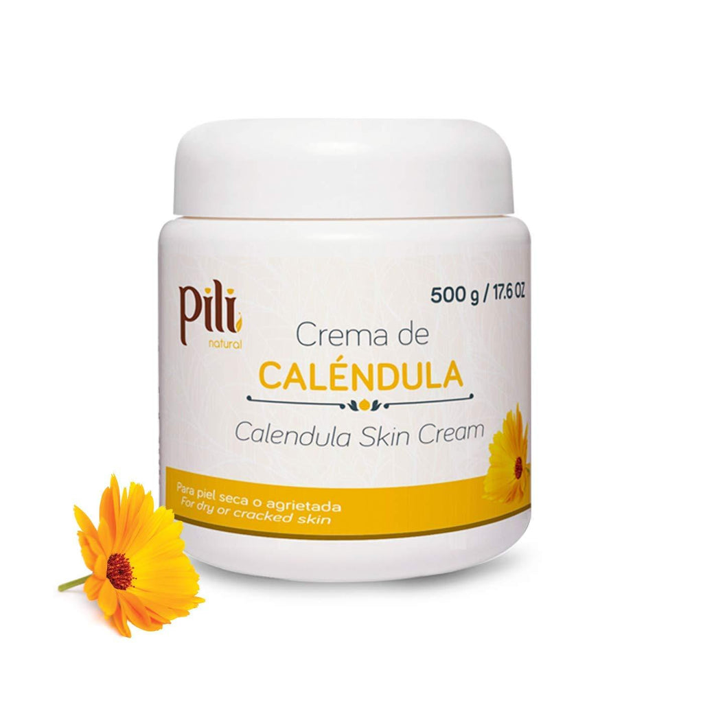[Australia] - Pili Natural Calendula Cream - Moisturizing Cream for Rough, Dry, or Chapped Skin - 17.5 oz - Crema de Calendula 