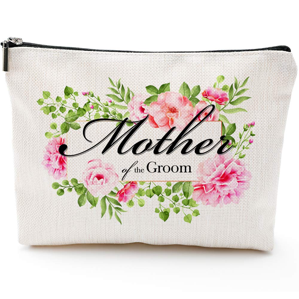 [Australia] - Blue Leaves Mother of the Groom Gifts,Wedding Gift Bags,Cosmetic Bag,Makeup Bag Gifts,Mother Daughter Bride, Bridal Party Gifts,Gifts for Mother Groom Waterproof 