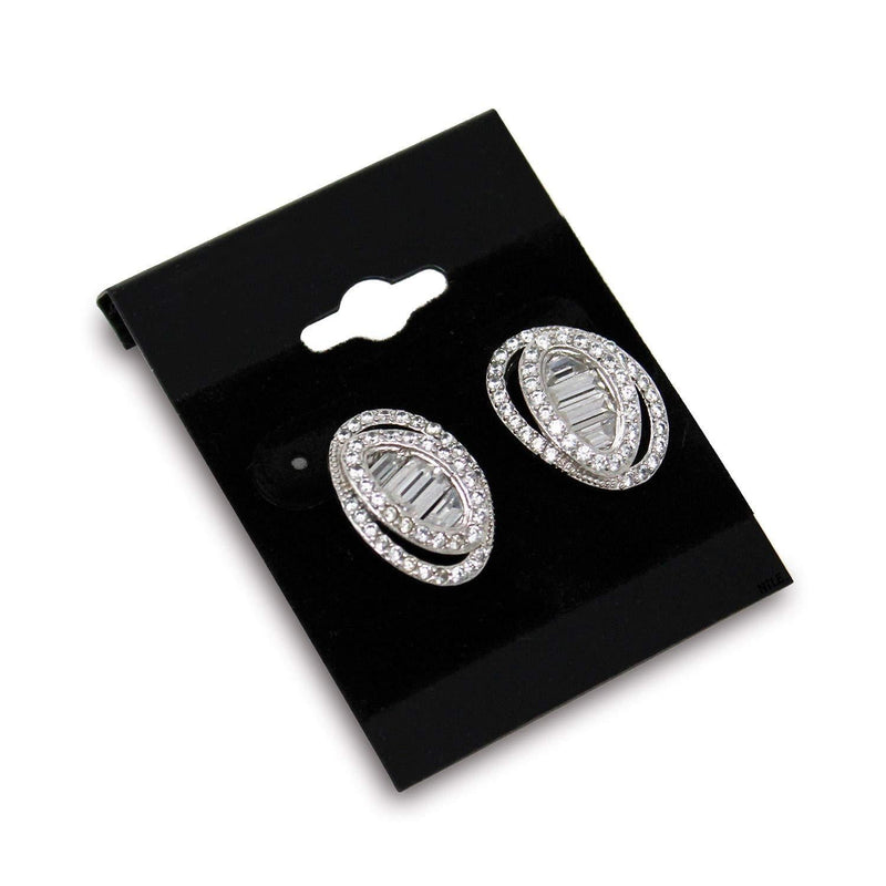 [Australia] - Mooca Plain 1.5" x 2" Black Hanging Earring Cards Earring Card Holder, Earring Display Cards for Ear Studs, Velvet Plastic Display Earring Card Holder for Jewelry Accessory Display, 100 Pieces 