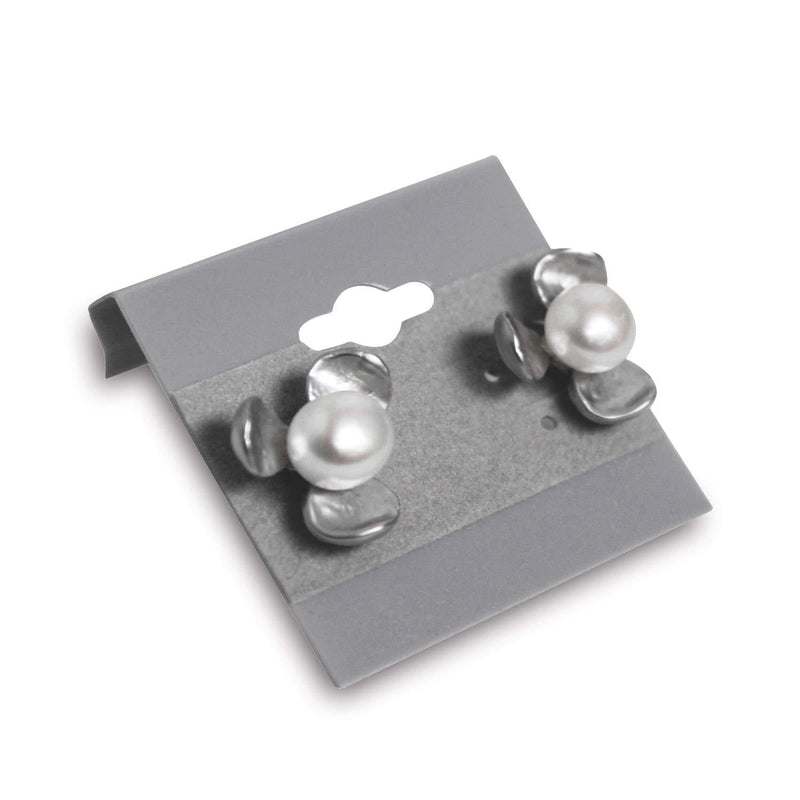 [Australia] - Mooca Plain 1.5" x 1.5" Gray Hanging Earring Cards Earring Card Holder, Earring Display Cards for Ear Studs, Velvet Plastic Display Earring Card Holder for Jewelry Accessory Display, 100 Pieces 