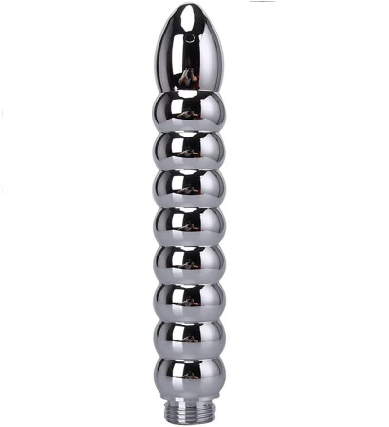 [Australia] - 5 Holes Shower Enema Douche Attachments - Deluxe Aluminium Shower Head Anal/Vaginal Cleaning Kit with Velvet Carry Bag 