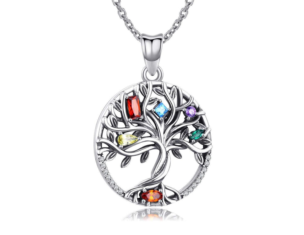 [Australia] - Odinstone 925 Sterling Silver Pendant, Tree of Life Necklace for Women Girls,Cubic Zirconia Necklace Fine Jewelry Gifts for Wife, Mum and Girlfriend 