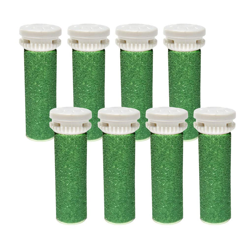 [Australia] - 8 Pack Extra Coarse Green Replacement Roller Refills Compatible with Scholl Express Pedi Foot Smoother 8 Pack 