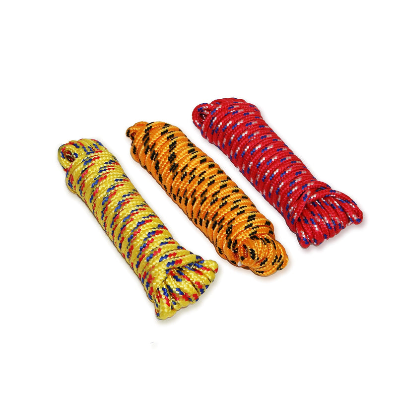 [Australia] - MaxxHaul 50228 Diamond Braided Rope of 1/4" x 25' Extra Strength-Sunlight and Weather Resistant, Multicolor 1/4" x 25' 