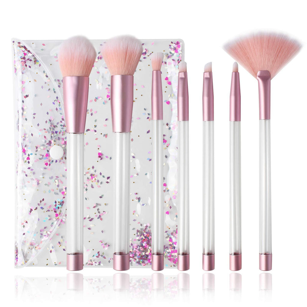 [Australia] - DIY Liquid Quicksand Glitter Makeup Brushes with Crystal Pouch Resin Art Craft Set 7-count 