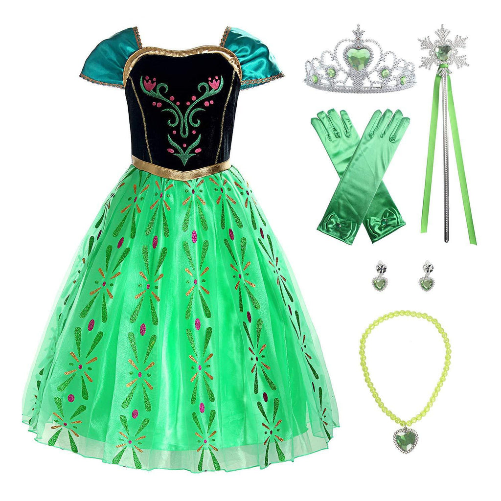 [Australia] - ReliBeauty Girls Princess Costume Dress up, Apple Green Apple Green(with Accessories) 2T-3T(100) 