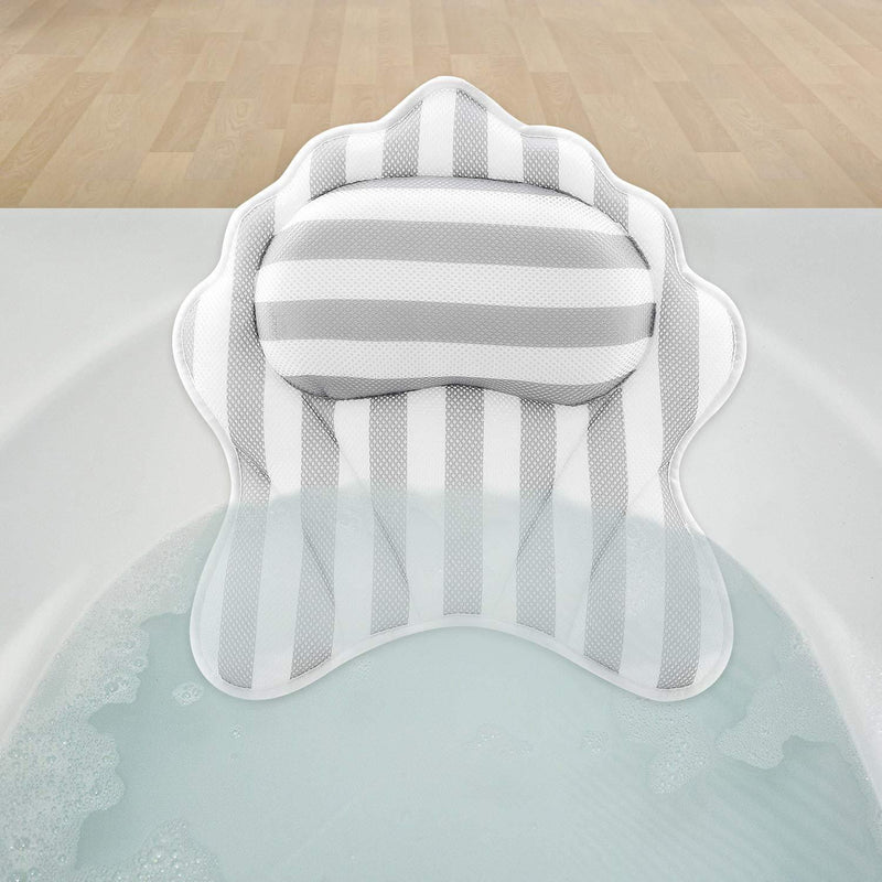 [Australia] - Hossejoy Luxury Spa Bath Pillow with 6 Suction Cups, Bathtub Cushion for Neck, Head, Shoulder and Back Support, Great For Hot Tub, Jacuzzi, Spas 