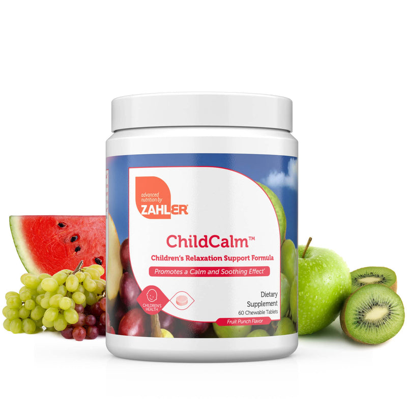 [Australia] - Zahler ChildCalm, Kosher Fruit Punch Chewable Magnesium for Kids - Natural Calm, Mood Support, and Relaxation - Calming Kids Magnesium Supplement Childrens Magnesium Glycinate, 60 Tablets 