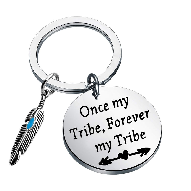 [Australia] - ENSIANTH Tribe Gift Once My Tribe,Forever My Tribe Keychain Wedding Gift Bridesmaid Gift Tribe Jewelry for BFF Once tribe key 